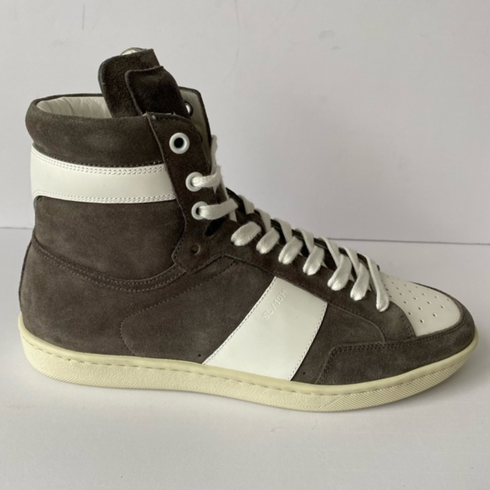 SAINT LAURENT MEN`S SL/10-H COURT CLASSIC HIGH TOP SNEAKERS - Picture 2 of 13